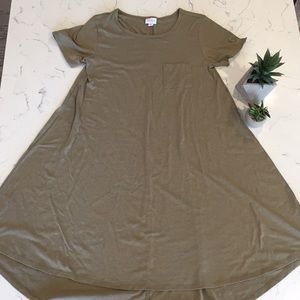 LulaRoe army green Carly